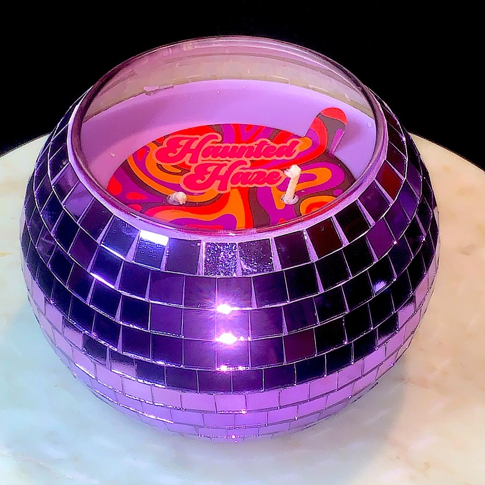 DW HOME CANDLE HAUNTED HAZE DISCO BALL GOODIES RICHLY SCENTED NEW 28.1 oz 2 WICK